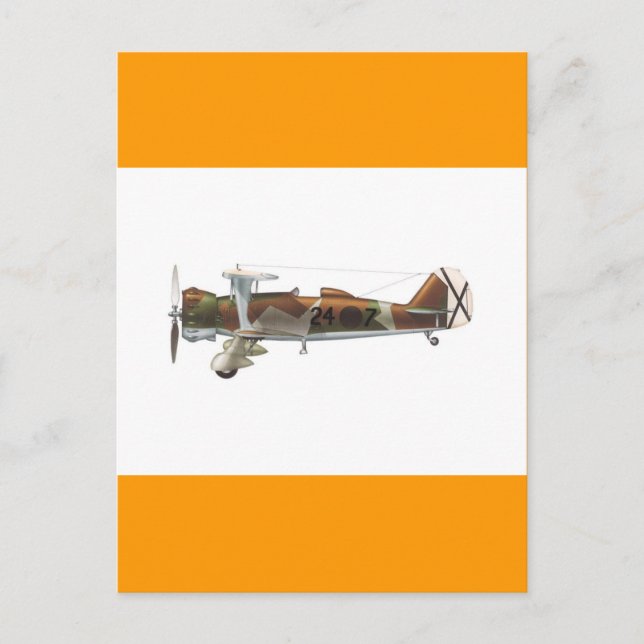 Första världskrigets stridsflygplan vykort (Framsida)