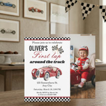 Första varvet runt banan 1-års födelsedagsracingbi