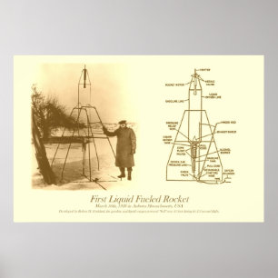 Första vätskeraket 1926 poster