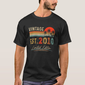 Första Vintagen 2010 12:e födelsedag 12 år gammal T Shirt