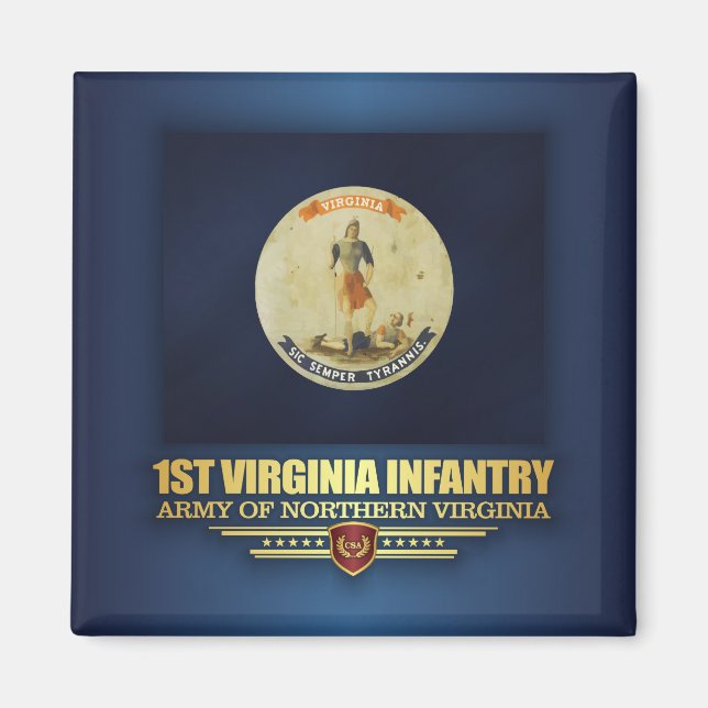 Första Virginia Infantry (f10) Magnet (Framsidan)