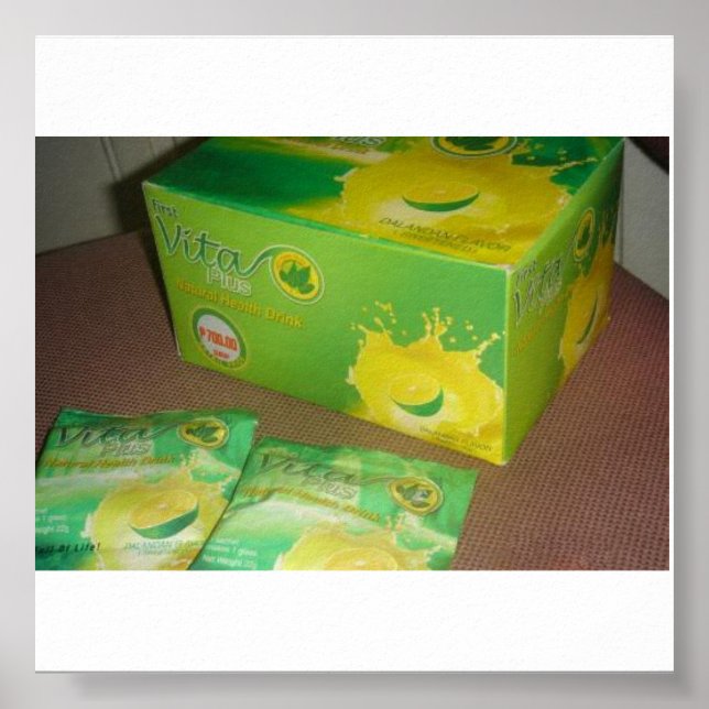 FÖRSTA VITA PLUS Vegetable i en dryck Poster (Framsidan)