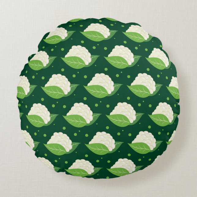 Första vitt rund kudde (Framsidan)