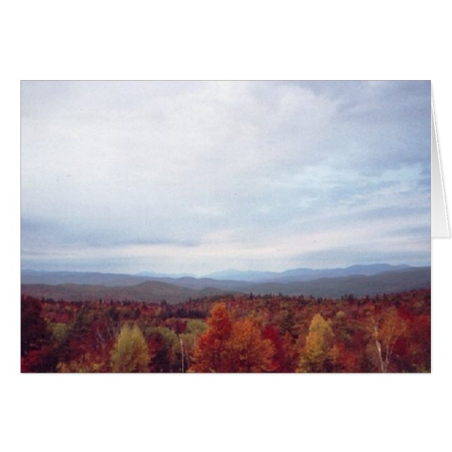 "Första vyn, Bridgewater Mountain B&B" OBS Kort (Framsidan Horizontal)