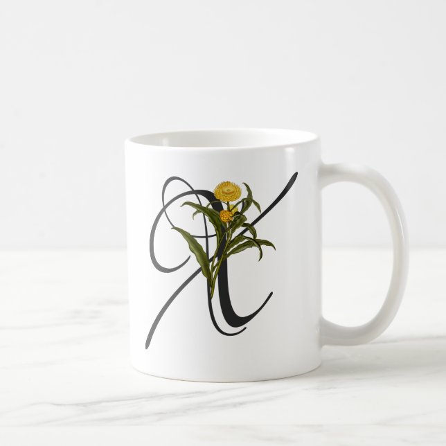 Första X, Xerochrysum bractea-kaffe Mugg (Höger)