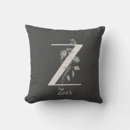 Första Z med mjuk färg-blomma Anpassningsbar Kudde