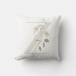 Första Z med mjuk färg-blomma Kudde