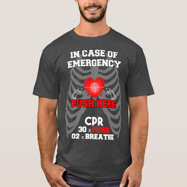 Förstahandsstöd för sjuksköterskor CPR T Shirt (Framsida)