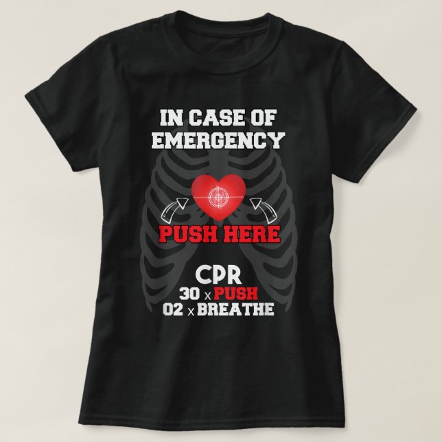 Förstahandsstöd till sjuksköterskor CPR Inst T Shirt (Design framsida)