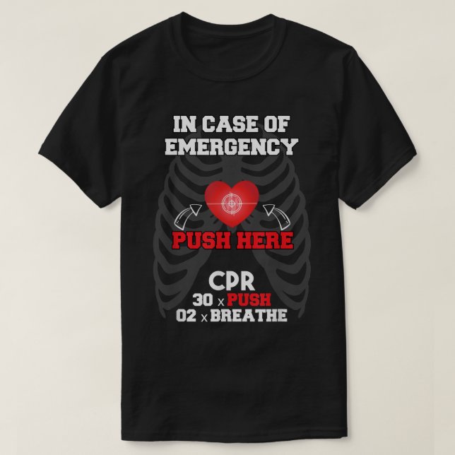 Förstahandsstöd till sjuksköterskor CPR Inst T Shirt (Design framsida)