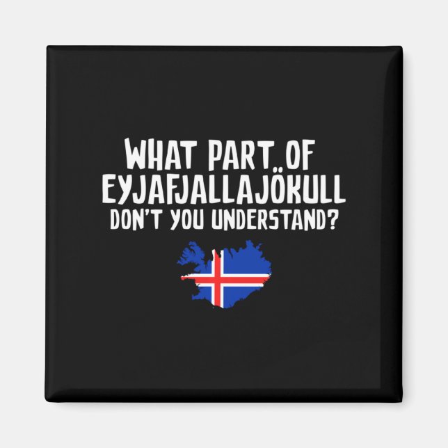 Förstår du inte vulkanen Island Magnet (Framsidan)