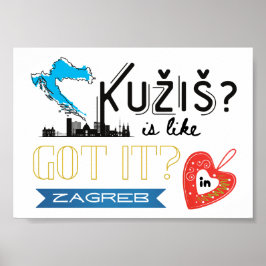 Förstår du? Zagreb Kroatien Poster