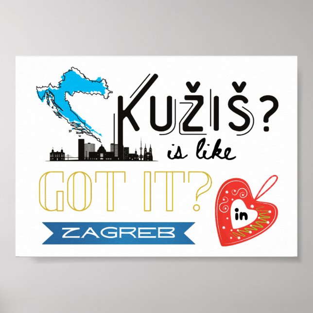 Förstår du? Zagreb Kroatien  Poster (Framsidan)