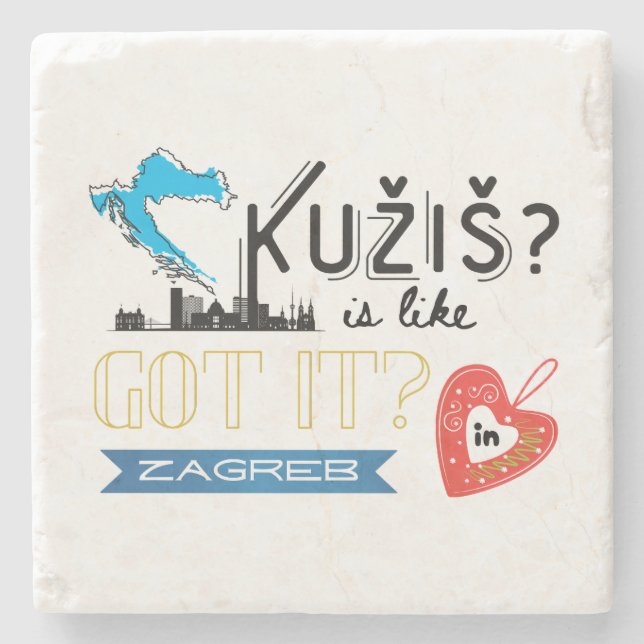 Förstår du? Zagreb Kroatien  Stenunderlägg (Framsidan)