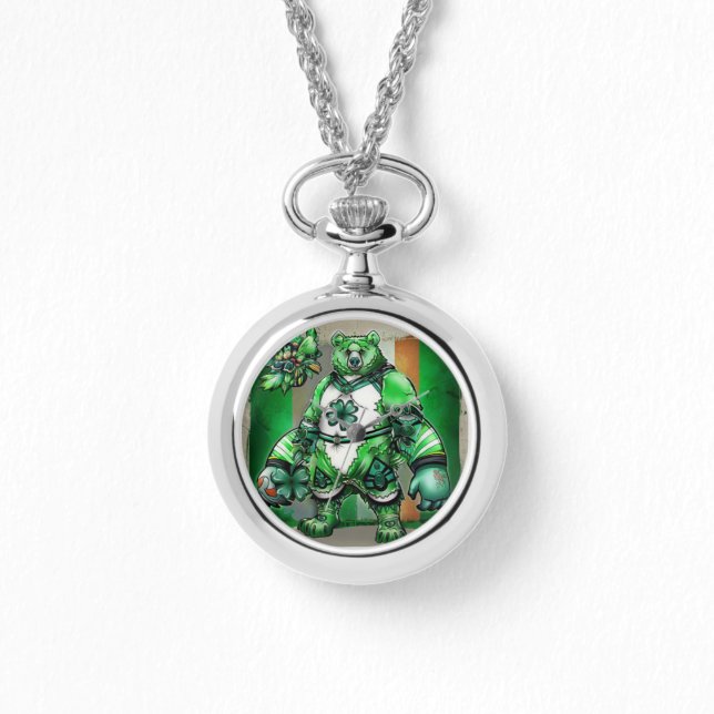 Förstärka andan i Irlands St. Patrick-dag Armbandsur (Framsida)