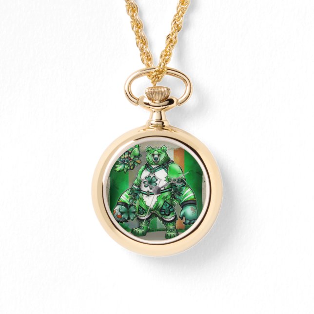 Förstärka andan i Irlands St. Patrick-dag Armbandsur (Framsida)
