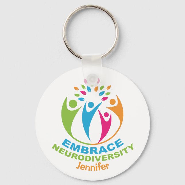 Förstärka den neurologiska mångfalden Autism Spect Nyckelring (Framsida)