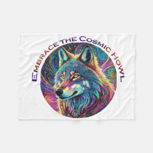 Förstärka Vargen Cosmic Howl Fleecefilt