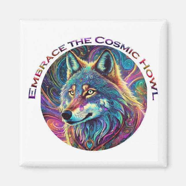 Förstärka Vargen Cosmic Howl Magnet (Framsidan)