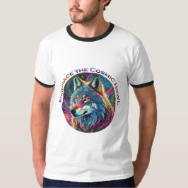 Förstärka Vargen Cosmic Howl T Shirt