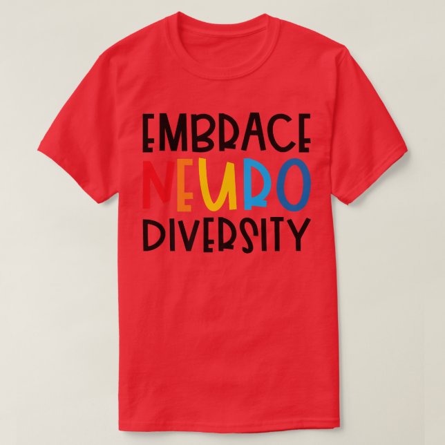 Förstärkning av ADHD Autism ASD Autism Awar Neurod T Shirt (Design framsida)