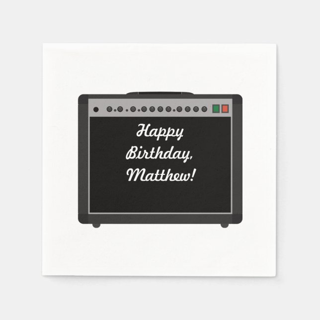 Förstärkning av personligen Rock and roll Party Pappersservett (Framsidan)