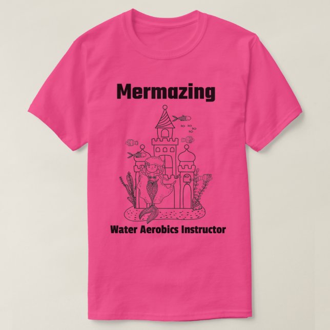 Förstärkning av Vatten Aerobics Instrucator 1 T Shirt (Design framsida)