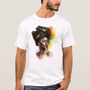 Förstärkt afrikansk-amerikansk kvinna (2) t shirt