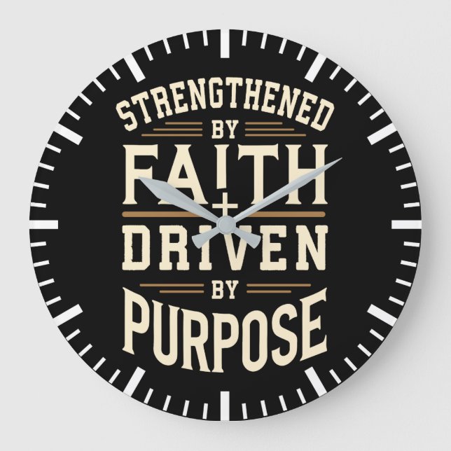 Förstärkt av Faith, driven för ändamålet, framgång Stor Klocka (Framsida)