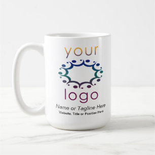 Förstärkt med anpassad Logotyp och information Kaffemugg
