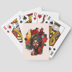 Förstärkta afrikansk-amerikanska kvinnor casinokort