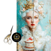 Förstärkta kvinnor Artikel Decoupage