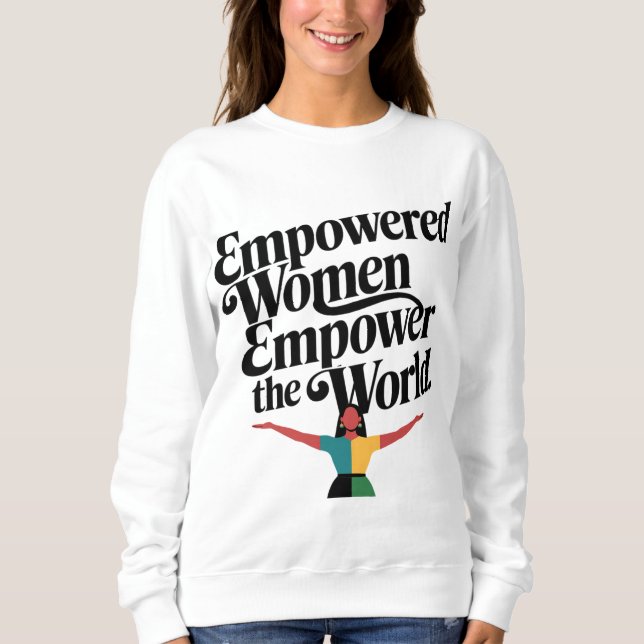 Förstärkta kvinnor Stärk världen T Shirt (Framsida)