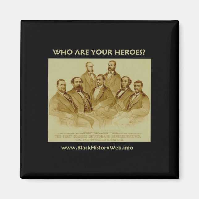 Förste afrikanska amerikanska senator och represen magnet (Framsidan)