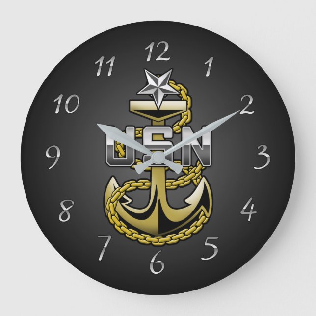 Förste chef Anchor Clock Stor Klocka (Framsida)