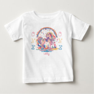 Förste Födelsedagsfesten Magic Unicorn Rainbow T Shirt