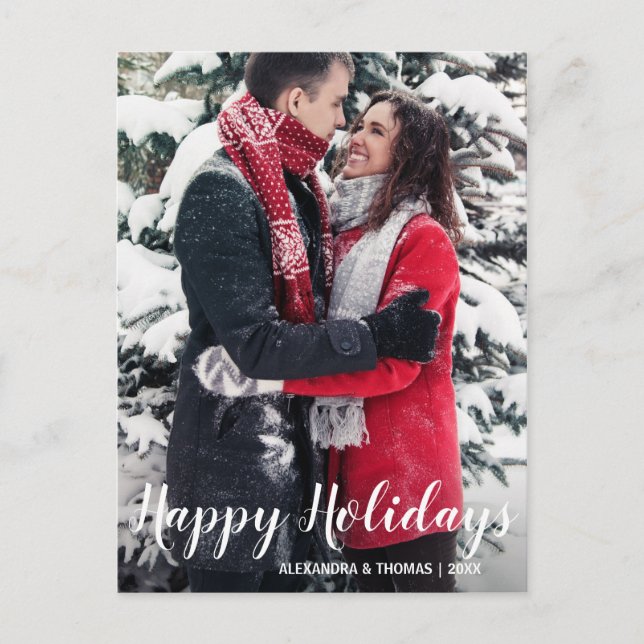 Förste Helgdag Julafton, gift, svartvitt | PHOTO Helg Vykort (Framsida)