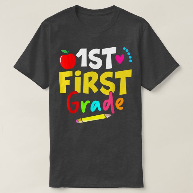 Förste Klass Back to school Lärare T-Shirt (Design framsida)