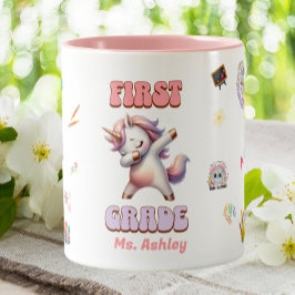 Förste Klass grundlärare vid Unicorn Två-Tonad Mugg