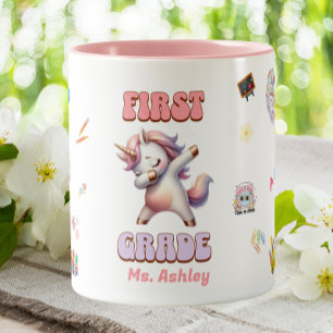 Förste Klass grundlärare vid Unicorn Två-Tonad Mugg
