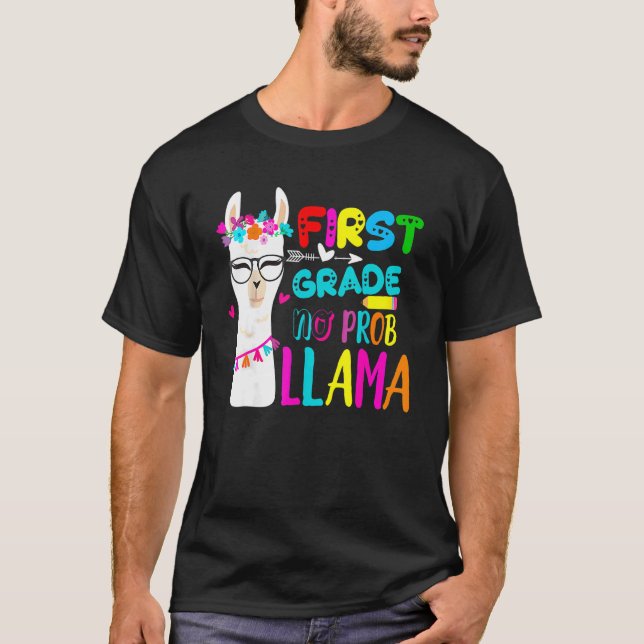 Förste Klass: ingen professor Llama-lärare 100 dag T Shirt (Framsida)