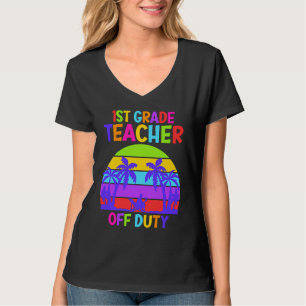 Förste klass klasslärare på semester lärare t shirt