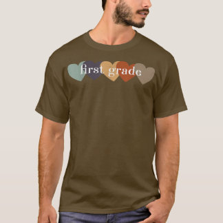 Förste Klass Lärare Hearts Back to school Teach Ra T Shirt