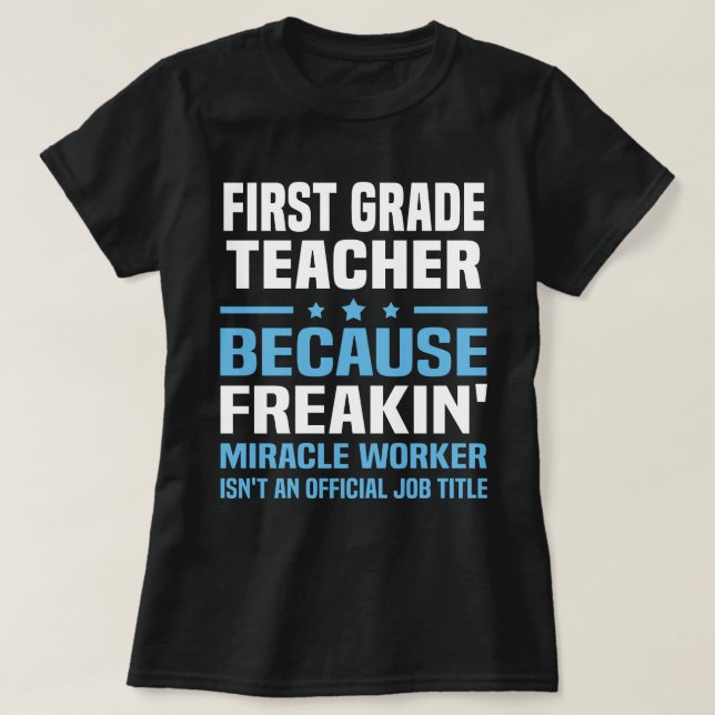 Förste Klass Lärare T Shirt (Design framsida)