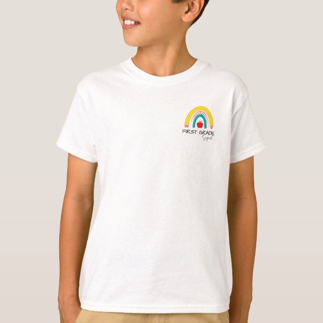 Förste KLASS-torget Regnbågsläraren i student T Shirt (Framsida)