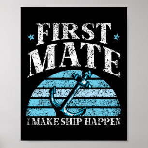 Förste styrman jag får fartyg hända båt yacht hav poster