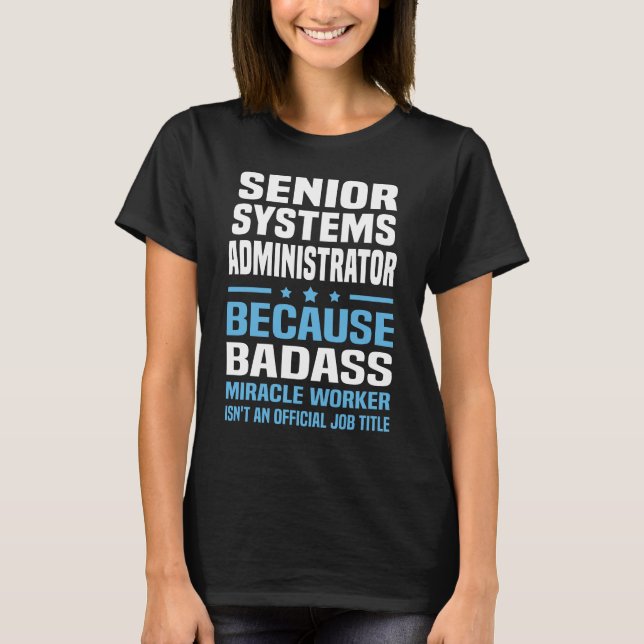 Förste systemadministratör t shirt (Framsida)