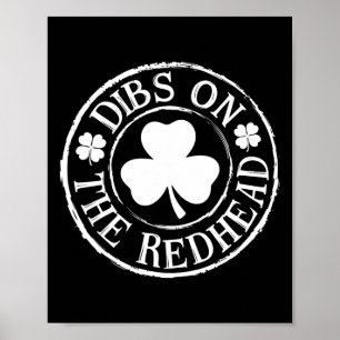 Försteget på rödhårig rolig irländsk St. Patricks  Poster