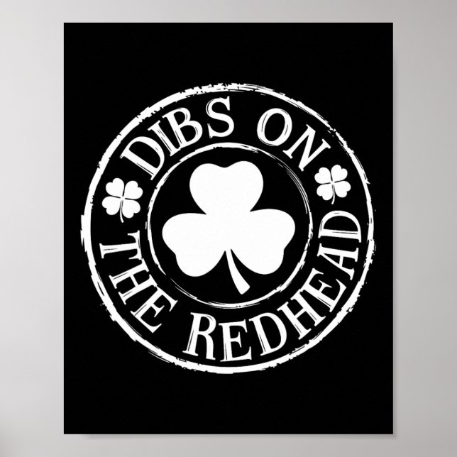 Försteget på rödhårig rolig irländsk St. Patricks  Poster (Framsidan)
