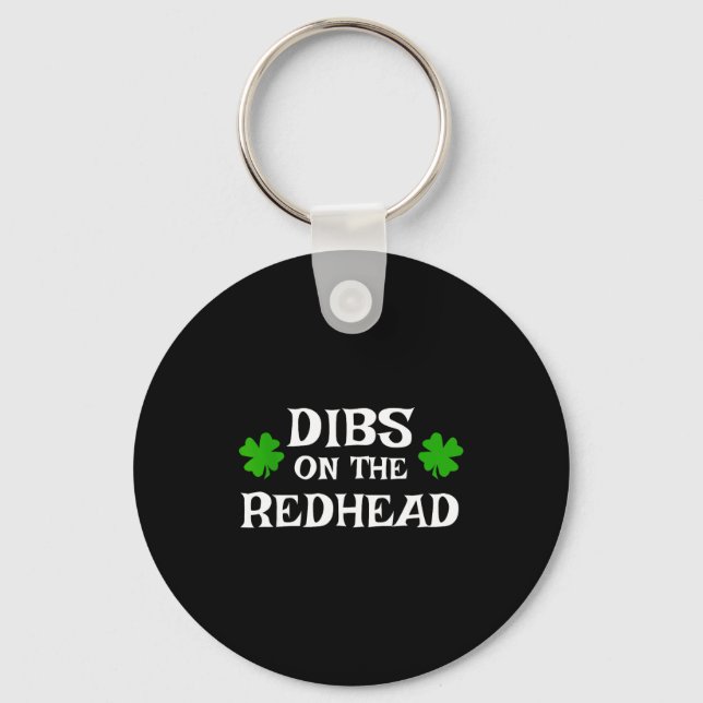 Försteget på rödhårig rolig St. Patricks dag irlän Nyckelring (Framsida)